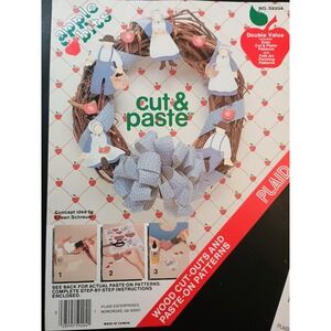 Plaid Apple Bits Wood Cut Outs Paste Patterns Craft Kit No 59204 Amish‎ Country